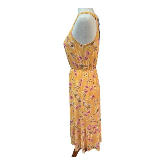 Daniel Rainn Mezzie Halter Neck Dress~Size XS~Yellow Floral Midi~NWT ~ L1 07 - Picture 6 of 12